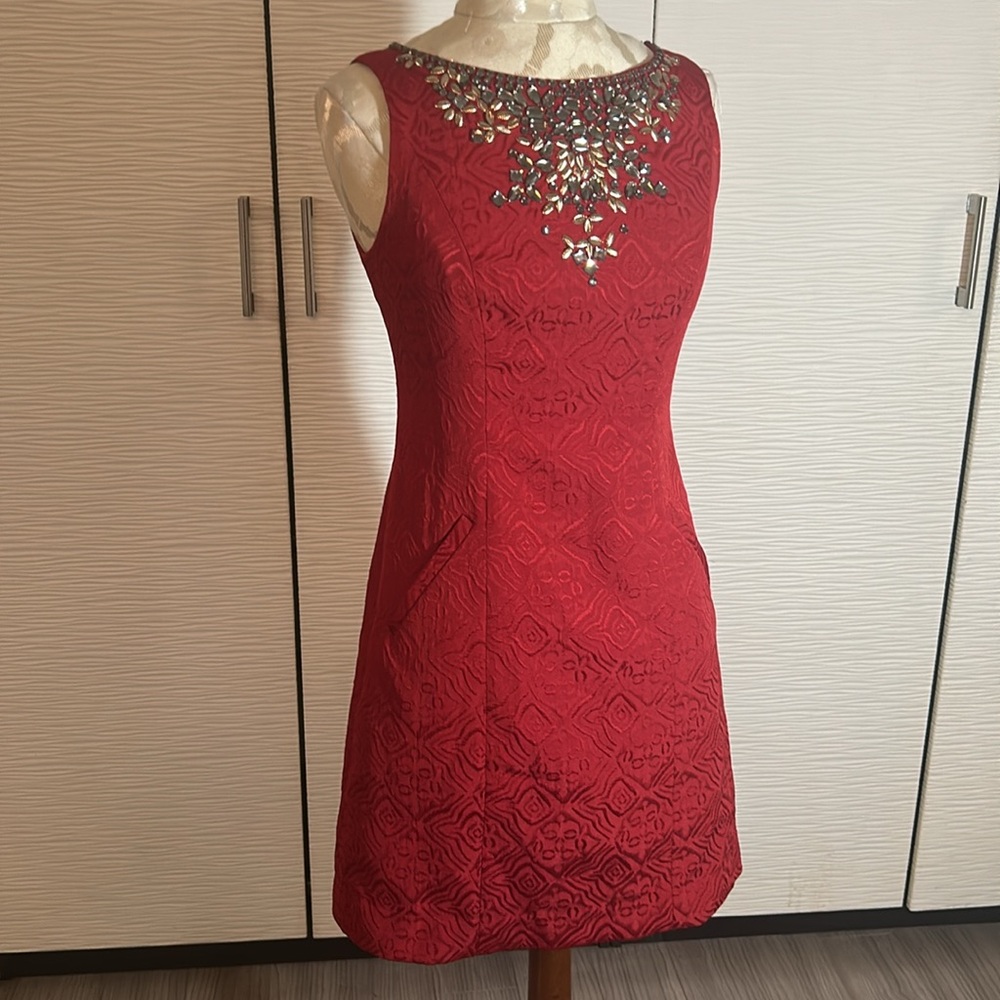 Anthropologie Moulinette Sours Brocade Sheath Dress, Sz 0/2 (see measurements)